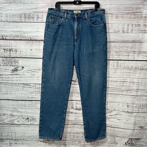 LL Bean Classic Fit 36x32 Fleece Lined Double L Jeans - Picture 1 of 8